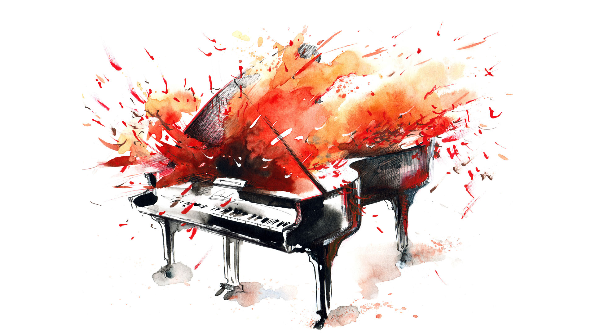 colourful piano